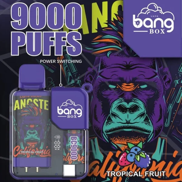 Bang Box 9000 Puffs 0% 2% 3% 5% Nicotine Rechargeable LED Pover Display Disposable Vape Wholesale - BookVape - 3