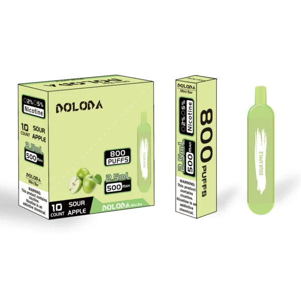 DOLODA Mini bar 800 Puffs 2% Cigarrillos electrónicos desechables recargables con nicotina Vape al por mayor - BookVape - 9