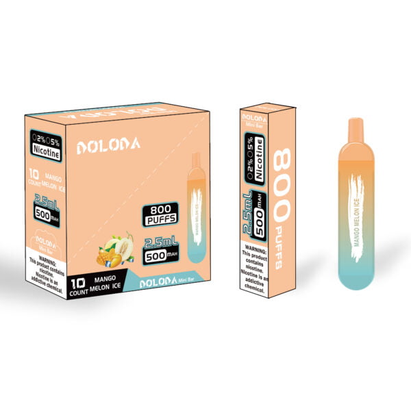 DOLODA Mini bar 800 Puffs 2% Nicotine Cigarettes électroniques jetables rechargeables Vape en gros - BookVape - 8