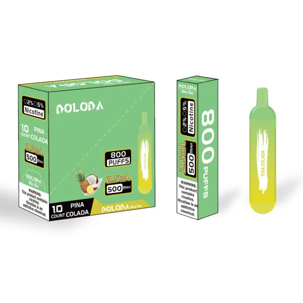 DOLODA Mini bar 800 Puffs 2% Cigarrillos electrónicos desechables recargables con nicotina Vape al por mayor - BookVape - 7