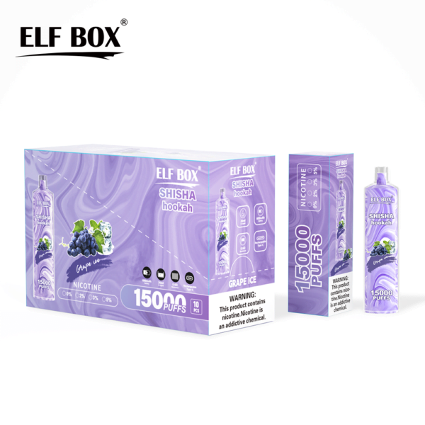 ELF BOX LS15000 Puff Vodní dýmka na vodní dýmku 0% 2% 5% Nikotinová dobíjecí jednorázová vape velkoobchod – BookVape – 13