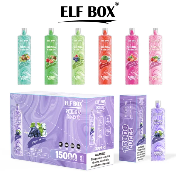 ELF BOX LS15000 Puff Shisha Vodní dýmka 0% 2% 5% Nikotinová dobíjecí jednorázová vape velkoobchod – BookVape – 3