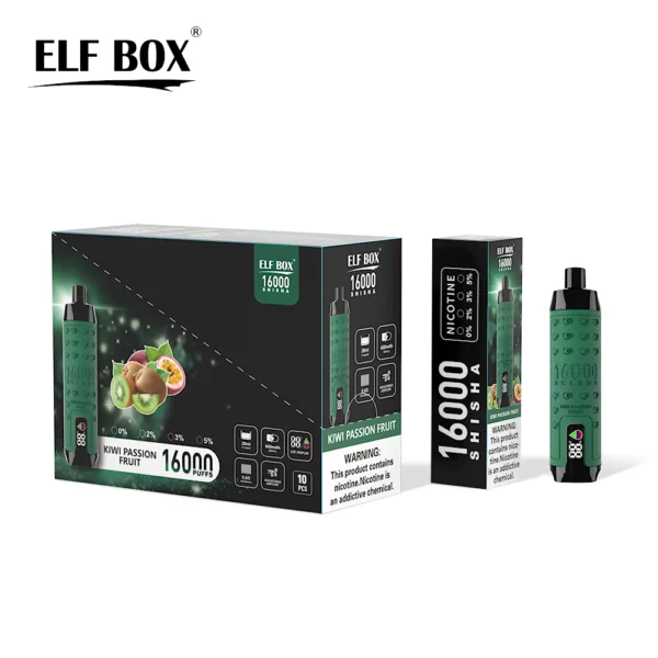 ELF BOX SHISHA 16000 Puffs 0%/2%/3%/5% Nikotynowy akumulatorowy jednorazowy waporyzator Hurt - BookVape - 10