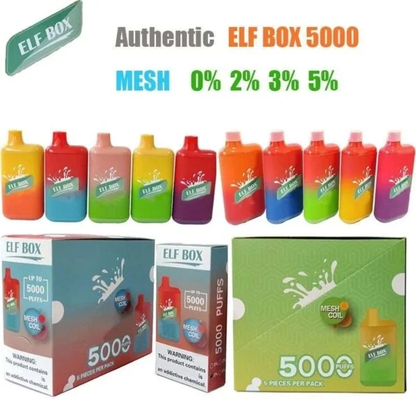 ELF BOX 5000 Puffs 0% 2% 3% 5% Nikotin Einweg-Vape Authentischer E-Zigarettenstift Großhandel - BookVape - 3