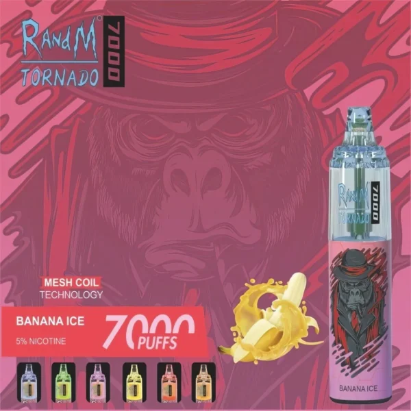 RandM Tornado 7000 Puffs 0% 2% 3% 5% Nikotin eldobható Vape nagykereskedés - BookVape - 6