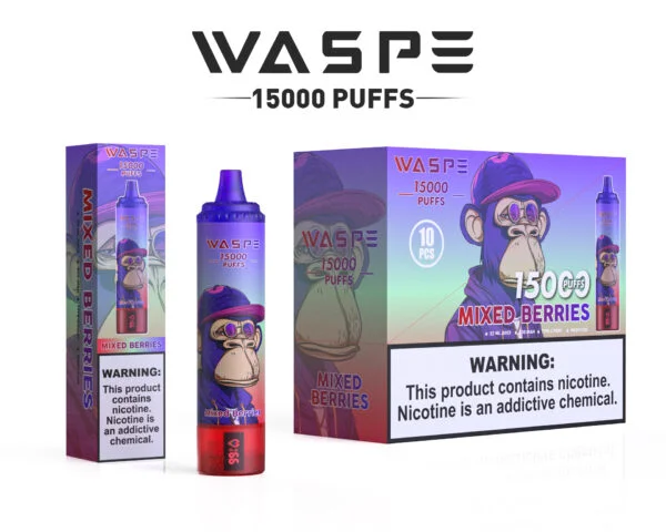 WASPE 15000 PUFFS 0% 2% 3% 5% Никотиновый одноразовый вейп оптом - BookVape - 10