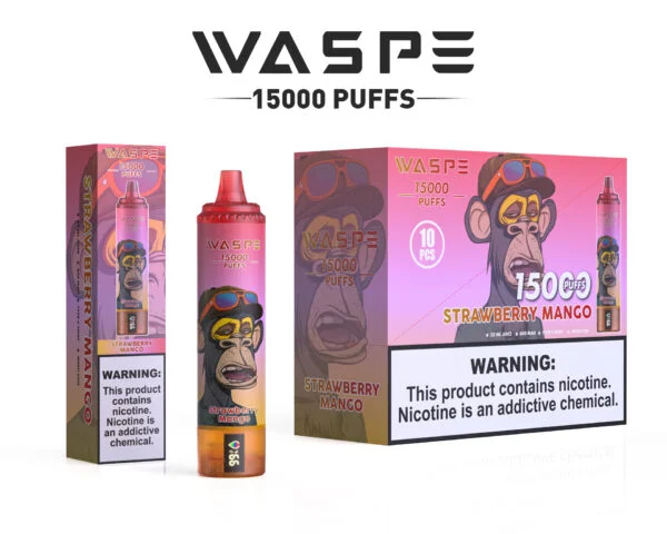 WASPE 15000 PUFFS 0% 2% 3% 5% Никотиновый одноразовый вейп оптом - BookVape - 12