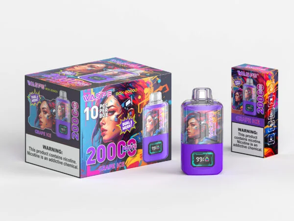 WASPE 20000 PUFFS Dual Mesh Box 0% 2% 3% 5% Nikotin eldobható Vape nagykereskedés - BookVape - 9