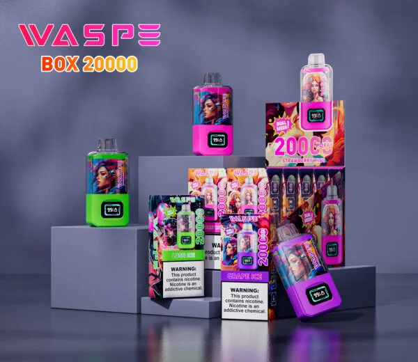 WASPE 20000 PUFFS kettős hálós doboz 0% 2% 3% 5% Nikotin eldobható vape nagykereskedés - BookVape - 1