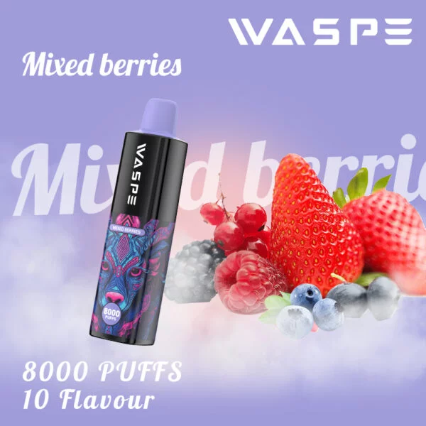 WASPE 8000 PUFFS 0% 2% 3% 5% Vente en gros de vape jetable à la nicotine - BookVape - 8
