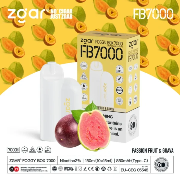 ZGAR FOGGY BOX 7000 Puffs 2% Nicotină Reîncărcabil Vape de unică folosință Comert cu ridicata - BookVape - 5