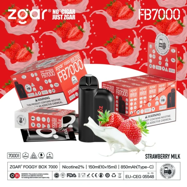ZGAR FOGGY BOX 7000 Puffs 2% Nicotină reîncărcabilă de unică folosință Vape cu ridicata - BookVape - 9