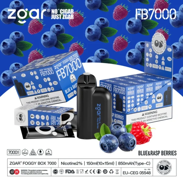 ZGAR FOGGY BOX 7000 Puffs 2% Nicotină reîncărcabilă de unică folosință Vape cu ridicata - BookVape - 12