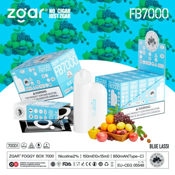 ZGAR FOGGY BOX 7000 Puffs 2% Nicotina Reîncărcabil Vape de unică folosință En-gros - BookVape - 13