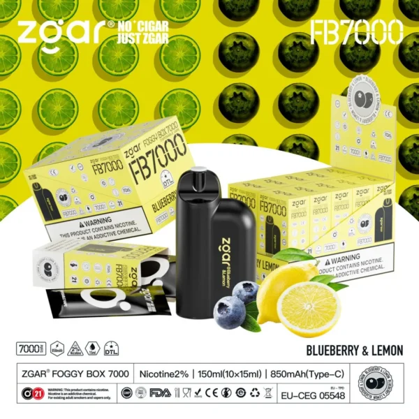ZGAR FOGGY BOX 7000 Puffs 2% Nicotină reîncărcabilă de unică folosință Vape cu ridicata - BookVape - 14