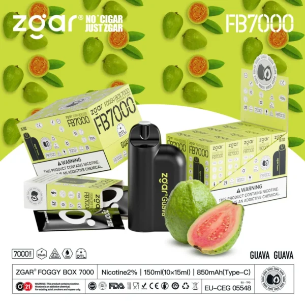 ZGAR FOGGY BOX 7000 Puffs 2% Nicotină Reîncărcabil Vape de unică folosință En-gros - BookVape - 16