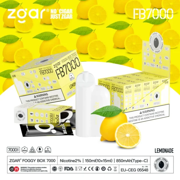 ZGAR FOGGY BOX 7000 Puffs 2% Nicotină reîncărcabilă de unică folosință Vape cu ridicata - BookVape - 18