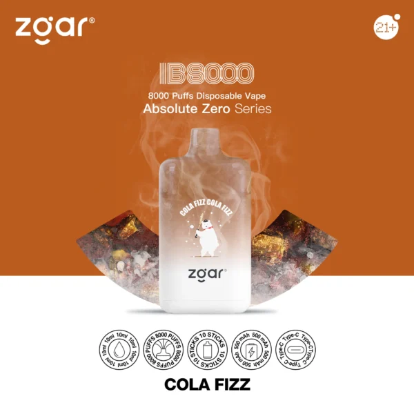 ZGAR ICE BOX 8000 Puffs 2% Nicotine Rechargeable Disposable Vape Wholesale - BookVape - 1