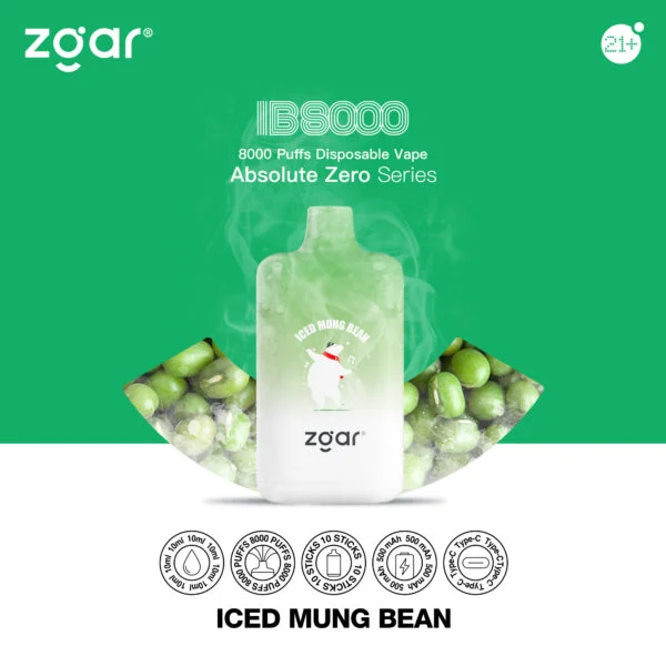 ZGAR ICE BOX 8000 Puffs 2% Nikotynowy akumulator jednorazowy Vape Hurt - BookVape - 9