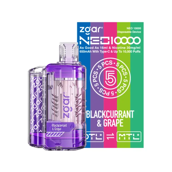ZGAR NEO 10000 Puffs 3% Nikotin uppladdningsbar engångsvape grossist - BookVape - 11