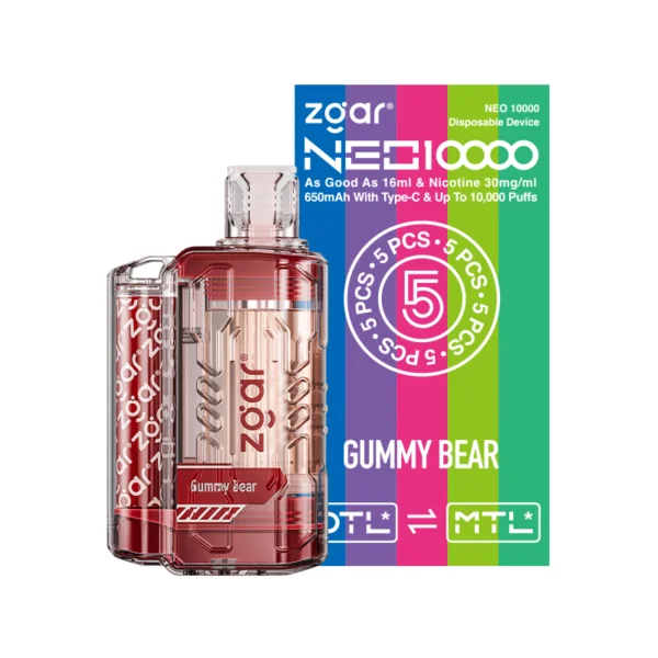 ZGAR NEO 10000 Puffs 3% Nikotin uppladdningsbar disponibel vape grossist - BookVape - 8