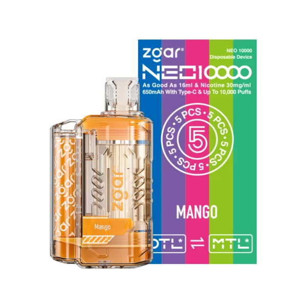 ZGAR NEO 10000 Puffs 3% Nikotin uppladdningsbar disponibel vape grossist - BookVape - 7