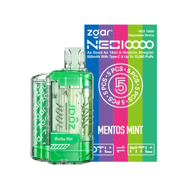 ZGAR NEO 10000 Puffs 3% Nikotin uppladdningsbar disponibel vape grossist - BookVape - 6