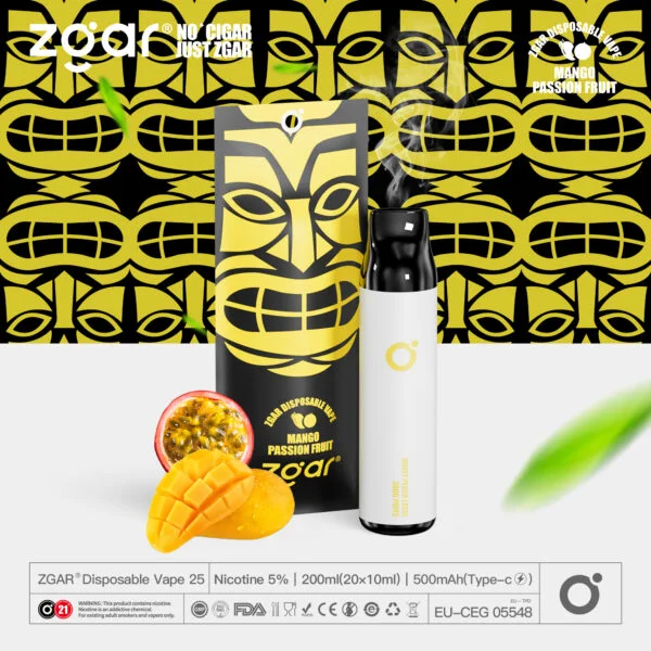 ZGAR ZG25 3000 Puffs 5% Никотиновая перезаряжаемая одноразовая капсула оптом - BookVape - 8