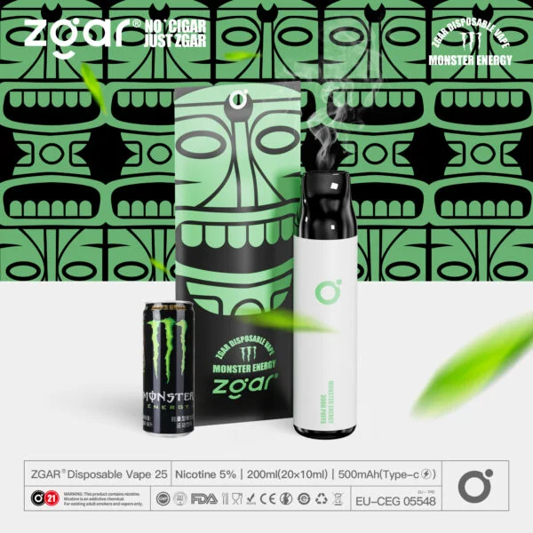 ZGAR ZG25 3000 Puffs 5% Никотиновая перезаряжаемая одноразовая капсула оптом - BookVape - 6