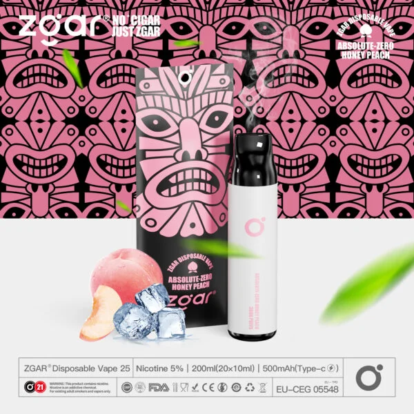 ZGAR ZG25 3000 Puffs 5% Никотиновая перезаряжаемая одноразовая капсула оптом - BookVape - 21