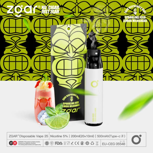 ZGAR ZG25 3000 Puffs 5% Никотиновая перезаряжаемая одноразовая капсула оптом - BookVape - 3