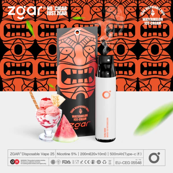 ZGAR ZG25 3000 Puffs 5% Никотиновая перезаряжаемая одноразовая капсула оптом - BookVape - 2