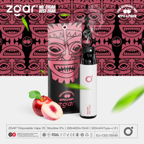 ZGAR ZG25 3000 Puffs 5% Никотиновая перезаряжаемая одноразовая капсула оптом - BookVape - 19