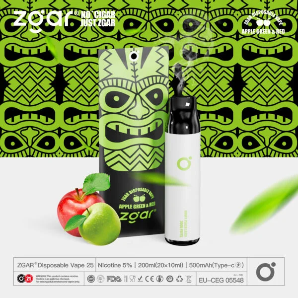 ZGAR ZG25 3000 Puffs 5% Никотиновая перезаряжаемая одноразовая капсула оптом - BookVape - 18