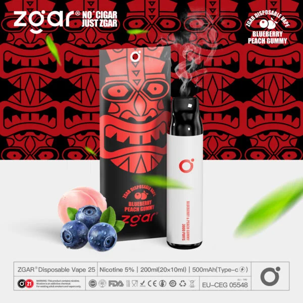 ZGAR ZG25 3000 Puffs 5% Никотиновая перезаряжаемая одноразовая капсула оптом - BookVape - 16