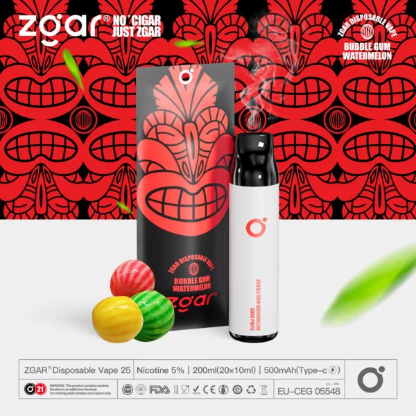 ZGAR ZG25 3000 Puffs 5% Никотиновая перезаряжаемая одноразовая капсула оптом - BookVape - 15
