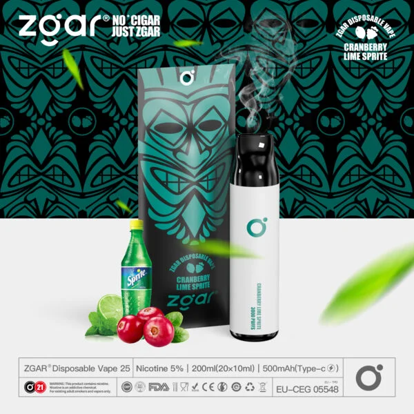 ZGAR ZG25 3000 Puffs 5% Никотиновая перезаряжаемая одноразовая капсула оптом - BookVape - 14