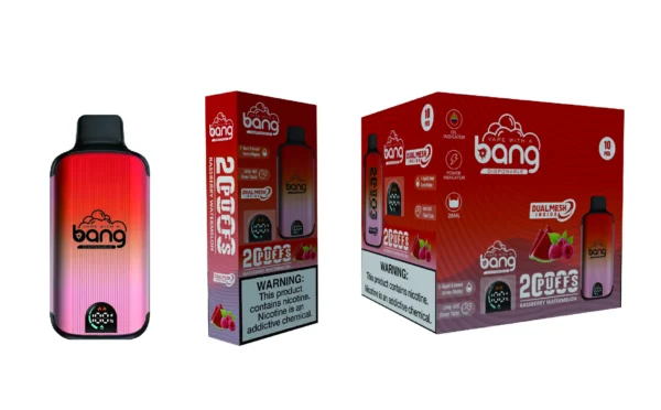 Bang Vape 20000 Puffs Dual Mesh 0% 2% 3% 5% Pantalla LED con bajo contenido de nicotina Recargable a granel Compre pluma vape desechable al por mayor - BookVape - 5