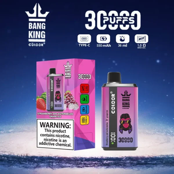 Bang King 30000 Puffs Double Flavour 0% 2% 3% 5% Nízkonikotinové dobíjecí jednorázové vapes Pen Hromadně Koupit velkoobchod – BookVape – 11