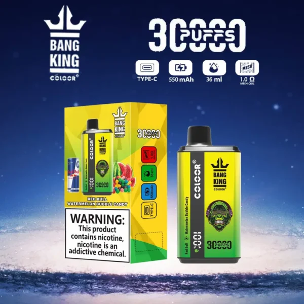 Bang King 30000 Puffs s dvojitou příchutí 0% 2% 3% 5% Nabíjecí jednorázové vapky s nízkým obsahem nikotinu Pen Hromadně Koupit velkoobchod – BookVape – 3