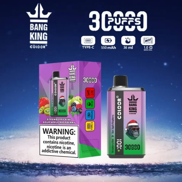 Bang King 30000 Puffs Double Flavour 0% 2% 3% 5% Nízkonikotinové dobíjecí jednorázové vapky Pen Hromadný nákup – BookVape – 5