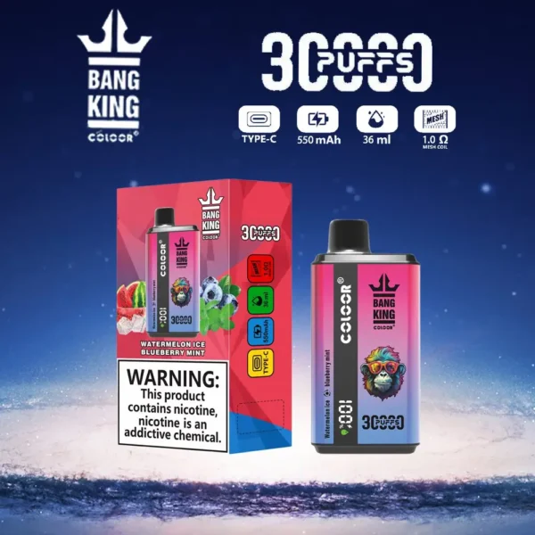 Bang King 30000 Puffs Double Flavour 0% 2% 3% 5% Nízkonikotinové dobíjecí jednorázové vapky Pen Hromadný nákup – BookVape – 9