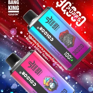 Bang King 30000 Puffs Двойной вкус 0% 2% 3% 5% Перезаряжаемые одноразовые ручки для электронных сигарет с низким содержанием никотина Купить оптом