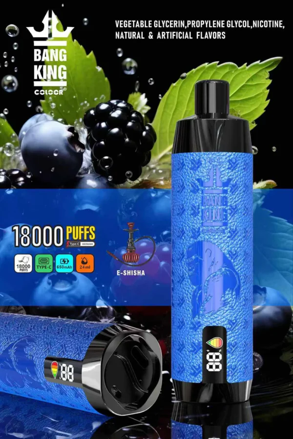 Bang King Crown Bar 18000 Puffs 0% 2% 3% 5% Nízkonikotinové dobíjecí jednorázové vapky Pen Hromadný nákup – BookVape – 2