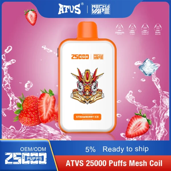 ATVS 25000 Puffs Dual Mesh 5% Baixa Nicotina Recarregável Vapes Pen Bulk Comprar Atacado - BookVape - 14