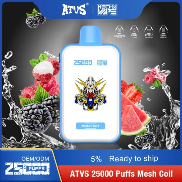 ATVS 25000 Puffs Dual Mesh 5% Baixa Nicotina Recarregável Vapes Pen Bulk Comprar Atacado - BookVape - 10