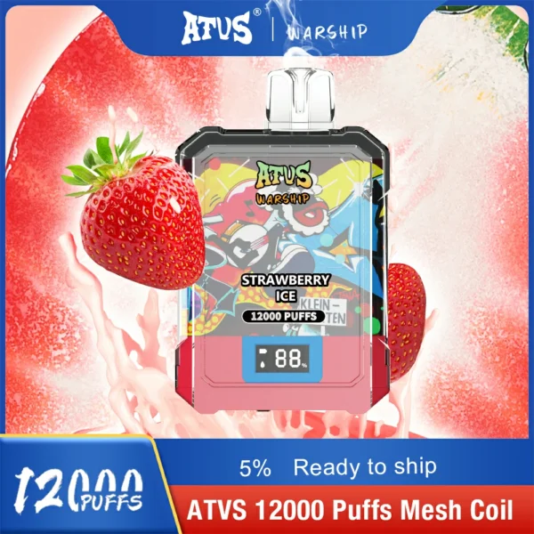Atvs Warship 12000 Puffs 5% Genopladelige engangsvapes med lavt nikotinindhold Pen Bulk Køb Engros - BookVape - 12