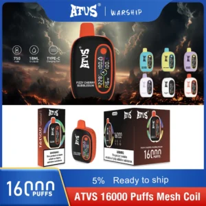 Atvs 16000 Puffs 2% 5% Stylo à vape jetable rechargeable à faible teneur en nicotine Acheter en gros - BookVape - 17