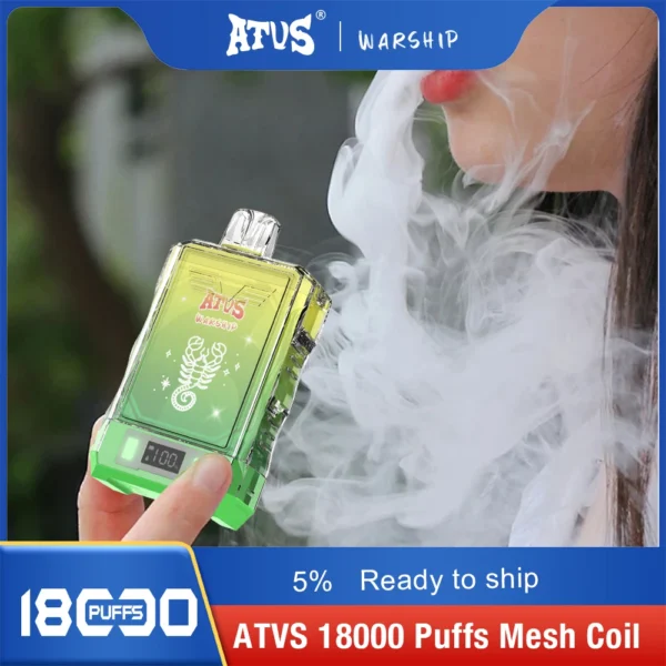 Atvs Warship 18000 Puffs 5% Genopladelige engangsvapes med lavt nikotinindhold Pen Bulk Køb Engros - BookVape - 3