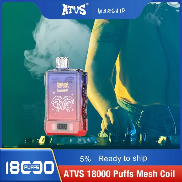 Atvs Warship 18000 Puffs 5% Genopladelig engangsvapes med lav nikotinindhold Pen Bulk Køb Engros - BookVape - 2